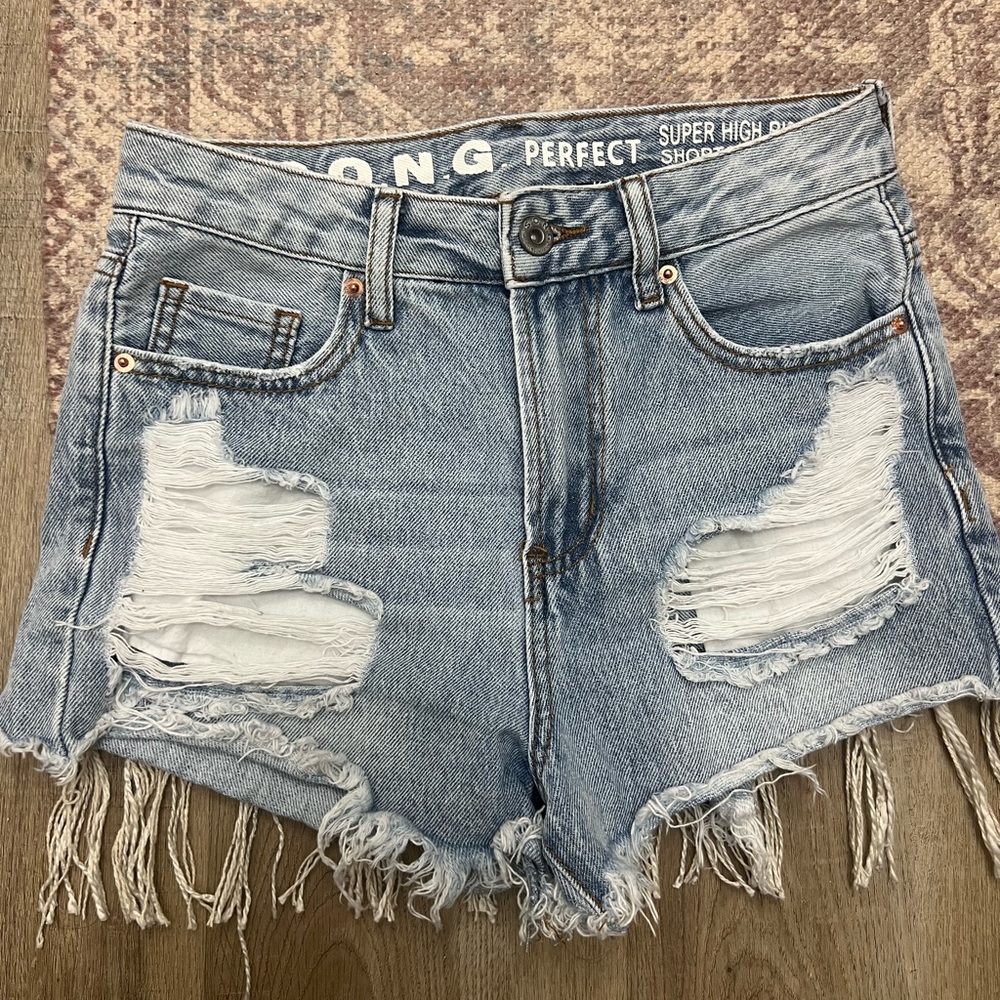 HIGH RISE JEAN SHORTS